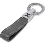 Tergan Gri Hakiki Deri Unisex Anahtarlık - S1AN00000248-E80 - Gri_E80