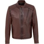 Tergan Kahve Hakiki Deri Erkek Hakiki Deri Mont - E22BDM310382-R4W - 5XL - Kahverengi_R4W
