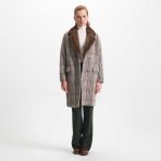 Tergan Kahve Tekstil-Kürk Kadın Kürk Kaban - K23KKM320415-U1S - Kahverengi_U1S - XL