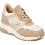 Tergan Krem Hakiki Deri Kadın Sneaker - K24I1AY67193-A68 - Krem_A68