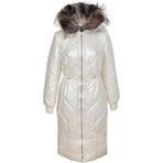 Tergan Krem Tekstil-Kürk Kadın Deri Mont - K23IKM320366-H2W - Krem_H2W - 2XL