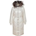 Tergan Krem Tekstil-Kürk Kadın Deri Mont - K23IKM320366-H2W - Krem_H2W - XL