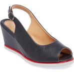 Tergan Lacivert Hakiki Deri Kadın Sandalet - K25Y1SN67754-A31 - Lacivert_A31