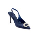 Tergan Lacivert Vegan-tekstil Kadın Stiletto - K24ı1ay67328-m61