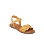 Tergan Sarı Hakiki Deri Kadın Sandalet - K25Y1SN67885-J63