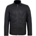 Tergan Siyah Hakiki Deri Erkek Hakiki Deri Mont - E23KKM310467-Q3H - 3XL