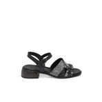 Tergan Siyah Hakiki Deri Kadın Sandalet - K25Y1SN67931-A23