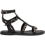 Tergan Siyah Hakiki Deri Kadın Sandalet - K25Y1SN68074-A23 - Siyah_A23