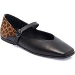Tergan Siyah Hakiki Deri Leopar Kadın Babet - K25I1BB67848-A23 - Siyah_A23