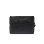 Tergan Siyah Hakiki Deri Unisex Laptop Çantası, 39x30x4 cm