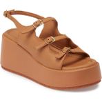 Tergan Taba Hakiki Deri Kadın Sandalet - K25Y1SN67784-A29 - Taba_A29