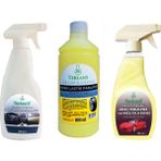 Terlans Lastik Parlatıcı Jel - Torpido Parlatma Sütü - Susuz Yıkama Hızlı Cila 3 X 500 Ml + Uygulama Süngeri Ve Mikrofiber Bez
