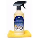 Terlans Parfümlü Bisiklet Temizleyici & Hızlı Cila 500 ml + Mikrofiber Bez | Organik Kir Giderici, Parlak Yüzey | Bike Cleaner & Polish