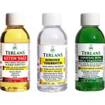 TerlanS Yağlı Boya Yardımcı Malzemeler Seti 3 x 100 ml Kokusuz Terebentin Keten Yağı Fırça Temizleyici