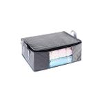 Terletmez Shop G01 Çöp Kovaları Çanta Dolap Organizatörleri Kazak Giysi Saklama Kapları, 3 Parça Paket, Gri, 3 Adet - Option-1 - 001