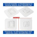 Terletmez Shop Kendinden Yapışkanlı Çift Taraflı Kanca | 4 Çift | Iz Bırakmayan, Delik Açmayan, Çok Fonksiyonlu Banyo ve Mutfak Su Geçirmez Ev Duvar Askıları - 00 Beyaz - Option-1