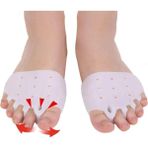 Terletmez Shop Silikon Ayak 5 Parmak Ayırıcı Koruyucu Ayak Gömleği Geçmeli 1 Çift Beyaz - Ahşap