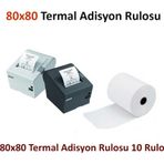 Termal Adisyon Yazıcı Kağıdı Rulosu 80X80 Adisyon Yazıcı Kağıdı (50 Adet)