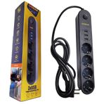 Termal Akım Korumalı GB-103 Uzatma Kablosu MG-101 10A-2500W