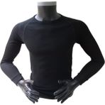 Termal Içlik Tek Üst Uzun Kollu Siyah Berrak Şardonluyumuşak Esnek Konforlu Berrak Unisex Etü1-1 - 2XL