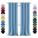Termal karartma perdesi, halkalı, karartma, gürültü azaltma, pencere, çocuk odası, oturma odası, balkon, açık mavi, 1 adet