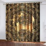 Termal Karartma Perdesi Modern 3D Desen Oturma Odası Yatak Odası Çocuklar için Opak Delikli Pencere Uygulamaları Ofis Otel Enerji Verimli ve Gürültü Azaltıcı 137 x 213 cm