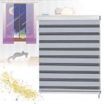 Termal Karartma Stor Perde Ev/Ofis için Kolay Uyum Pencere Panjurları Gri 140x150 cm (55x59 inç) - Mutfak, Banyo ve Her Oda için Mükemmel