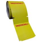 Termal Karton Raf Etiketi Sarı İndirimli 135x100 250 Li