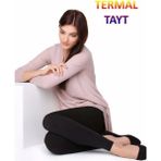 Termal Kışlık Tayt - Siyah