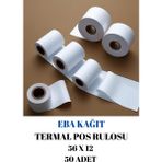 Termal Pos Rulosu 56x12 (50 Adet) - Beyaz