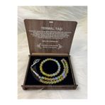 TERMAL TAŞI TESBİH & BİLEKLİK SETİ ÖZEL TASARIM SARI TRML-SARI-SET1
