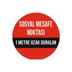 Termofom Sosyal Mesafe Uyarı Etiketleri (40x40 cm) - 40 x 40 cm