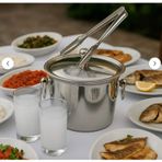 Termoslu Paslanmaz Çelik Buz Kovası Ve Buz Maşası Set 18/10-304 Paslanmaz Çelik 12cm*10cm