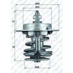 Termostat (82°) Corolla 1,3 1,6 1992 2000 Avensıs 1997 2000 Rav4 1996 2000