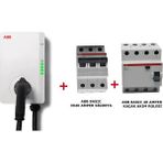 Terra Ac 22 Kw Duvar Tipi Elektrikli Kablolu Araç Şarj Ünitesi+Abb Basıc 3x40 Amper Sigorta +40 Amper Kaaçak Akım Rolesi