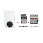 Terra Ac 22 Kw Duvar Tipi Elektrikli Kablosuz Araç Şarj Ünitesi+Abb Basıc 3X40 Amper Sigorta +40 Amper Kaaçak Akım Rolesi