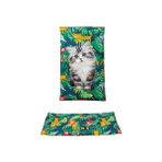 Terra Organik Bypet Kedi Yatağı Kedi Taşıma Çantası Iç Minderi Yumuşak Yıkanabilir Kedi Minderi - 001-Renkli - 100 x 100 cm