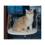Terra Organik Cam Yatağı Vantuzlu Kedi Cam Yatağı Pugalo Vantuzlu Yatak (Krem) - 001-Renkli - 100 x 100 cm