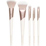 Terra Organik Ecotools Luxe Natural Elegance Profesyonel Yüz Makyajı ve Fondöten Fırça Seti, Yüz, Yanak ve Göz Makyajı Için Premium Fırça Seti, Sentetik Makyaj Fırçaları, Vegan ve Zulüm Içermez, 5 Parça Set - Kestane Akaju - Option-1