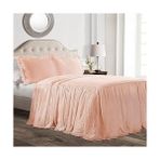 Terra Organik Lush Fırfırlı Etek Yatak Örtüsü, Polyester, Allık, Tam - 001-Renkli - 100 x 100 cm