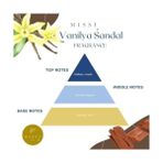 Terra Organik Missi 220 ml Siyah Kare Cam Şişe Seramik Çiçek Taş Bambu Çubuklu Vanilya Sandal Oda Kokusu - Option-1