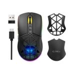 Terra Organik Nexus Air Kablosuz 10000 Dpi Pixart PMW3325 Sensör Makro Yazılımlı & Değiştirilebilir Kapaklı Rgb Kablosuz Gaming Mouse - Siyah