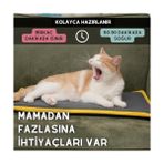 Terra Organik Pawdaz Serin (60X40CM) - 4 Mevsim Kedi/köpek Matı, Veya Soğuk Kullanılabilen Minder Yatak - 001-Renkli - 100 x 100 cm