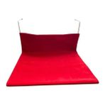 Terra Organik Peluş Kedi Kalorifer Yatağı - Kırmızı - 001-Renkli - 100 x 100 cm