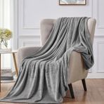 Terra Organik Polar Battaniye, 280GSM Süper Yumuşak Yatak Battaniyesi, Hafif ve Konforlu Flanel Battaniye, Yatak, Koltuk, Seyahat ve Kamp Için (Açık Gri, 150X200CM) - 2328M - 1 x 32 x 27 cm
