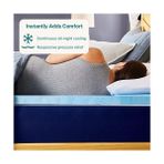 Terra Organik Sleep Innovations 5,08 cm Jel Hafızalı Köpük Yatak Üstü Çift Xl, Abd'de Üretilmiştir 5 Yıl Garantili, Beyaz - 001-Renkli - 1 x 32 x 27 cm