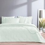 Terra Organik Taç Eleanor Yatak Örtülü Çift Kişilik Nevresim Seti Mint - 001-Renkli - 100 x 100 cm