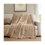Terra Organik Windom Kuş Tüyü Alternatif Battaniye, Premium 3m Scotchgard Nem Işlemi, Yaz Için Hafif ve Yumuşak Yatak Örtüsü, Döşeme, Kahverengi - 100 x 100 cm - (ClearEyelets)Black-RadiantOrchid