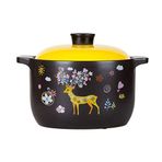Terracotta Güveç Tenceresi, Kil Güveç Tenceresi Pişmiş Toprak Güveç Tenceresi Seramik Güveç Kili Tencere - Sağlıklı Malzemeler, Yükseltilmiş Beslenme, Dayanıklı-4,2L_A