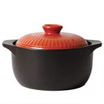 Terracotta Güveç Tenceresi, Kil Güveç Tenceresi Pişmiş Toprak Güveç Tenceresi Seramik Güveç Kili Tencere - Yüksek Sıcaklık Dayanımı, Solma Yok (kapasite 4L)